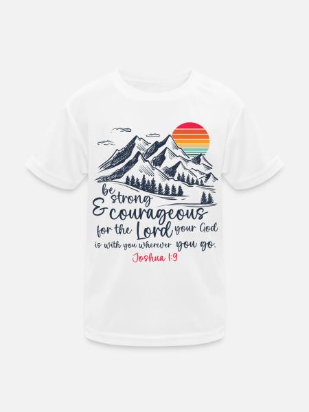 Jesus Christus - Christliches Shirt Bibelvers - Kinder Funktions-T-Shirt - Weiß - Vorne
