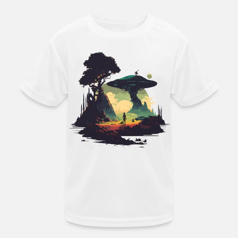 funny alien Kids Functional T-Shirt