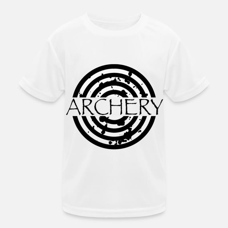Bogenschießen Print mit Zielscheibe. Bogenschützen Kinder Funktions-T-Shirt