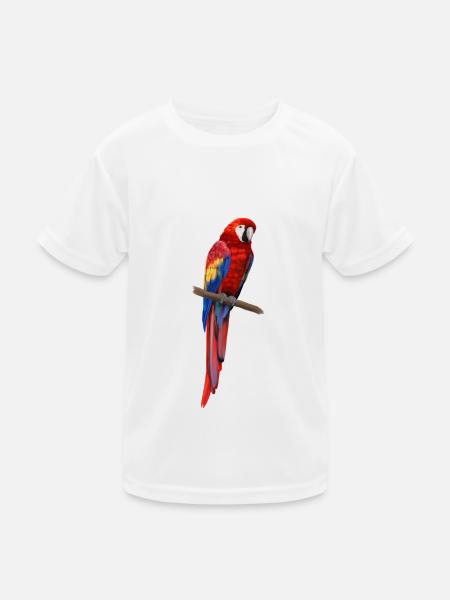 Parrot - Ara parrot - Kids Functional T-Shirt - white - Front