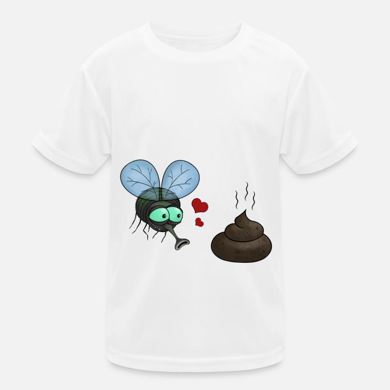 Fliege / Fly Poop love Kinder Funktions-T-Shirt