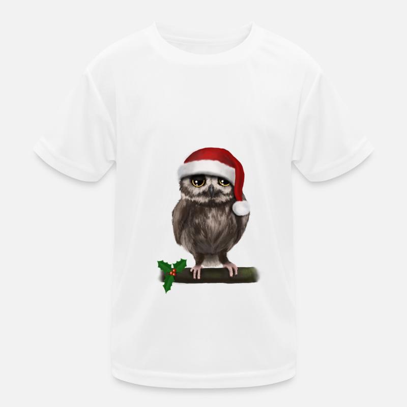 Weihnachten Uhu Eule - Bored Kinder Funktions-T-Shirt