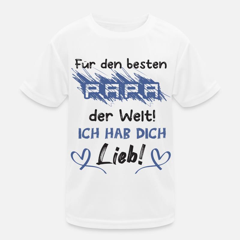 Bester Papa der Welt Kinder Funktions-T-Shirt