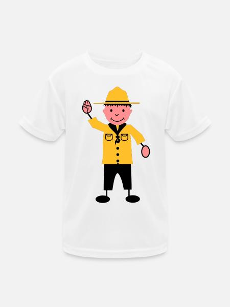 Pfadfinder - Kinder Funktions-T-Shirt - Weiß - Vorne