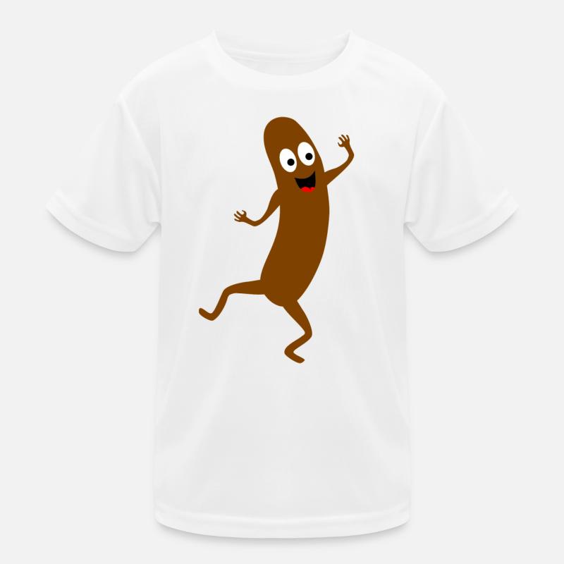 Humorous dancing bratwurst Kids Functional T-Shirt