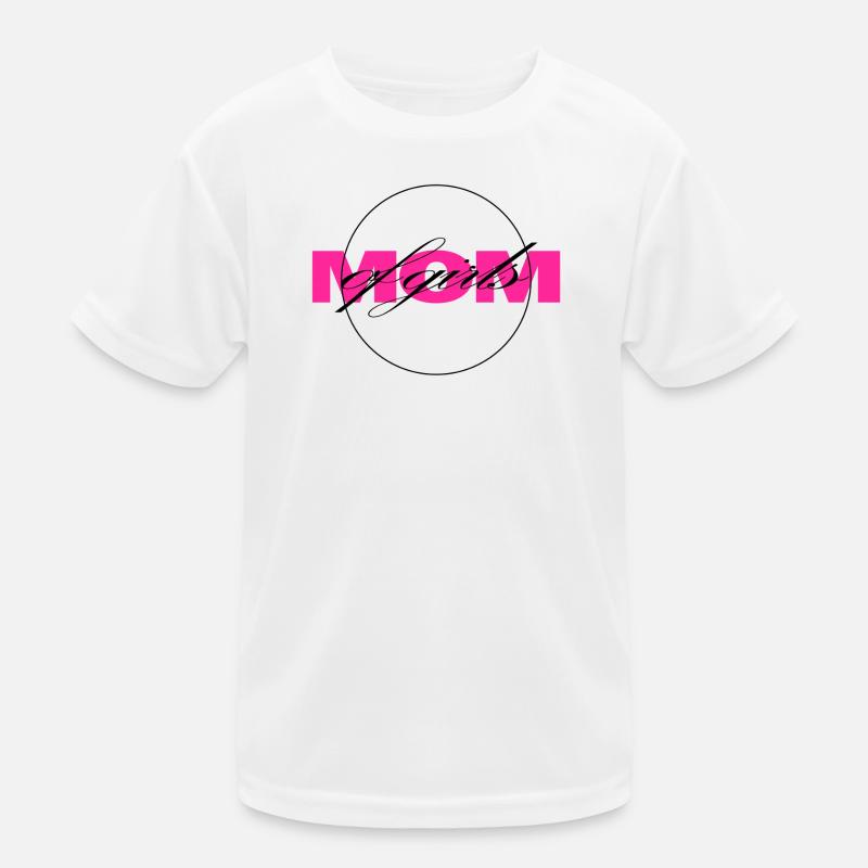Modern Neon Letters with Script Overlay - Kids Functional T-Shirt - white