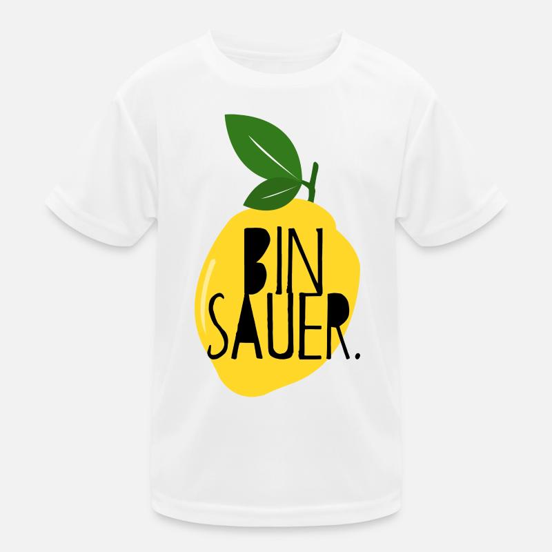 Bin sauer - Zitrone - Schlechte Laune - Statement Kinder Funktions-T-Shirt