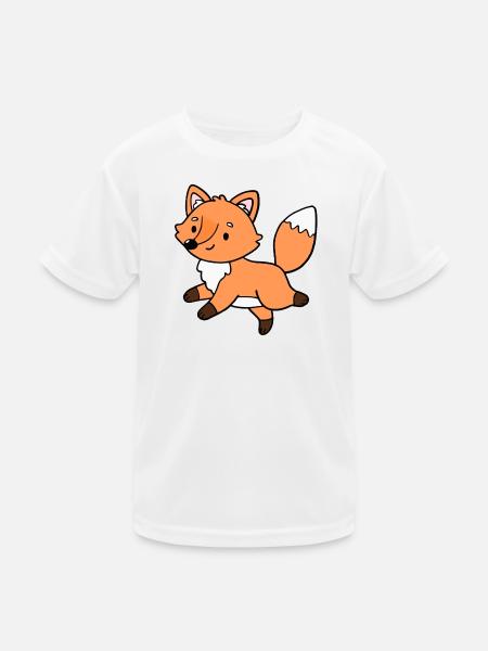 Fox Foxes - Kids Functional T-Shirt - white - Front
