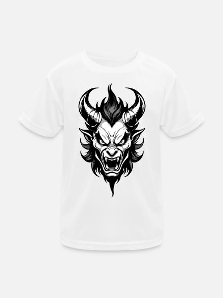 TEUFEL MONSTER - Kinder Funktions-T-Shirt - Weiß