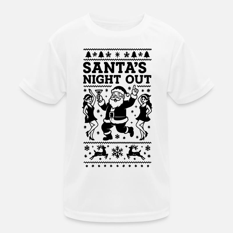 Weihnachtsmann Feier Party Kinder Funktions-T-Shirt