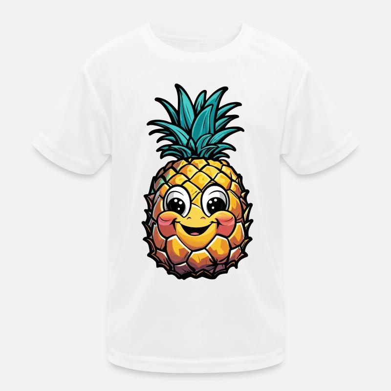 Lächelnde Ananas Kinder Funktions-T-Shirt
