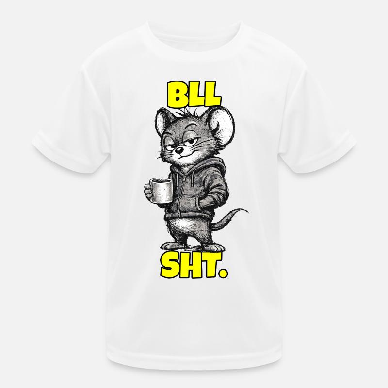 BLL SHT. – Mouse with coffee (sarcasm) Kids Functional T-Shirt
