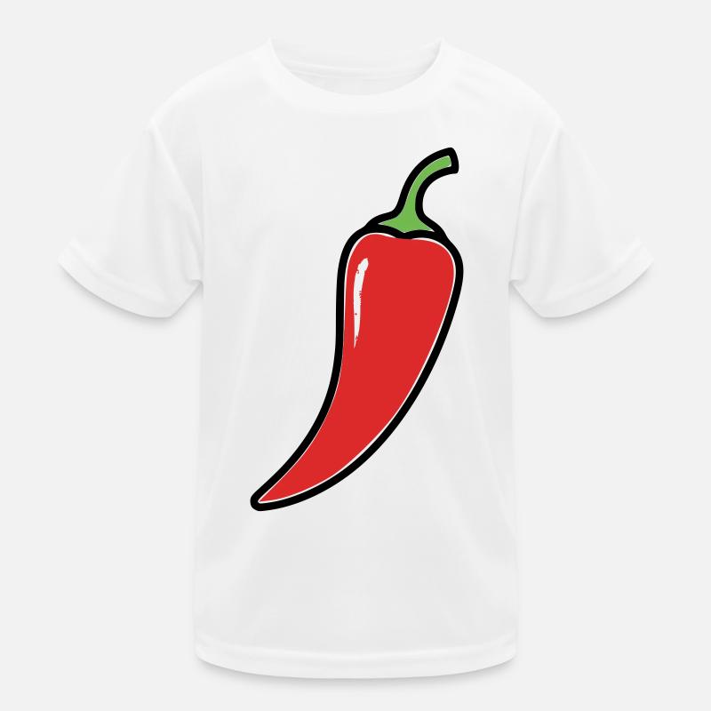 Chili Schote Scharf Comic Kinder Funktions-T-Shirt