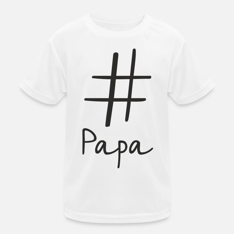 #Papa – Conception moderne du texte par hashtag T-shirt sport Enfant