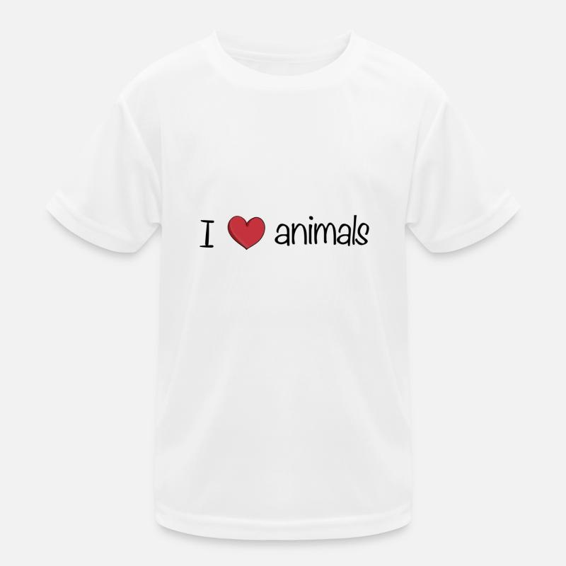 ich liebe tiere text Kinder Funktions-T-Shirt