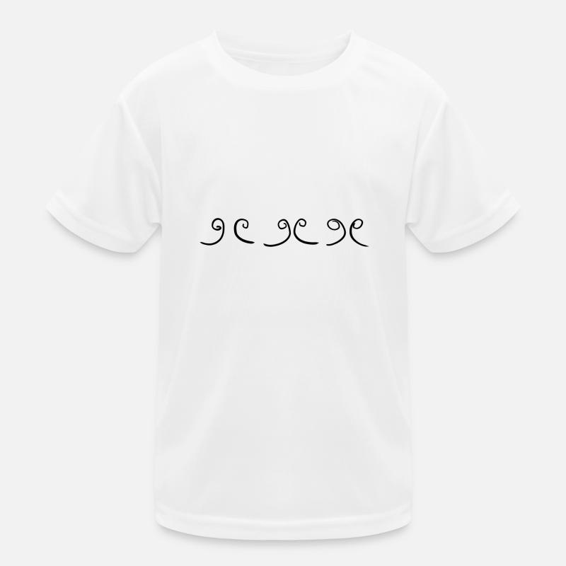 loop symbol pattern curves kringel Kids Functional T-Shirt