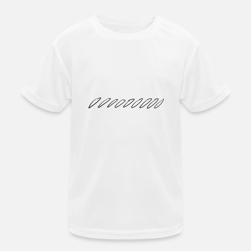 long circles oval left stroke Kids Functional T-Shirt