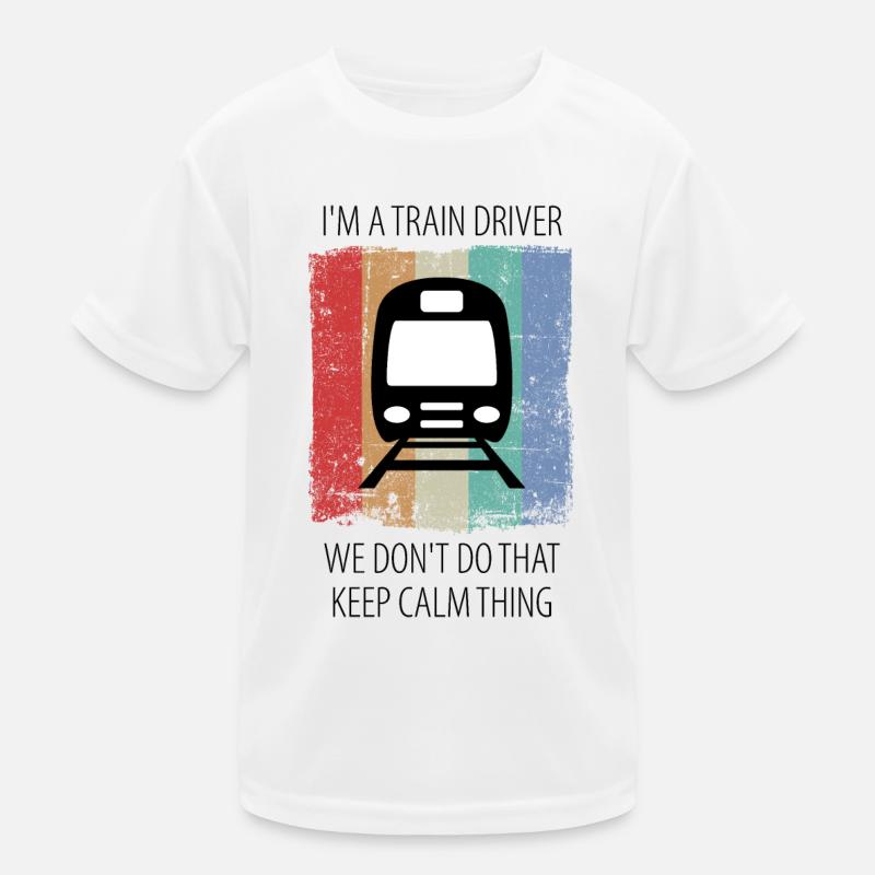 Train Railway Railroad Worker Trains Train Driver Kids Functional T-Shirt