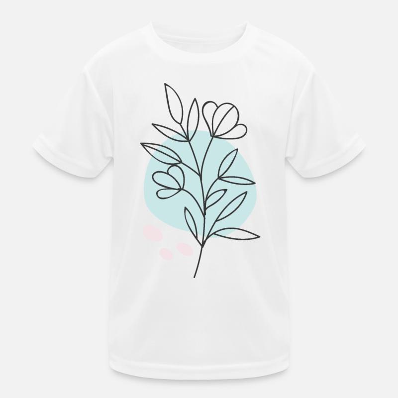 Flor dibujada a mano 4 Camiseta funcional para niños
