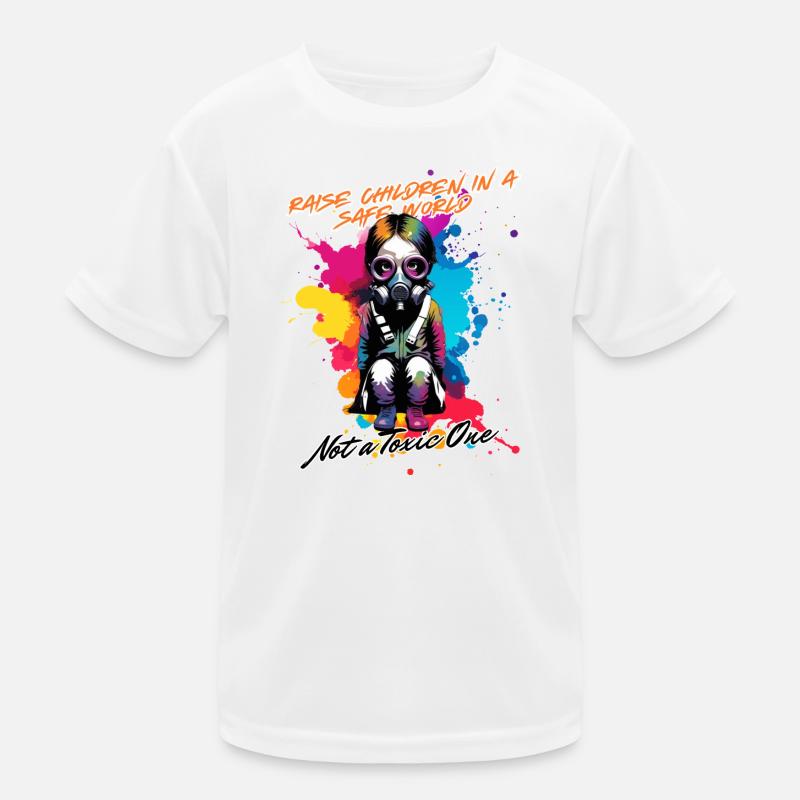 Raise Children in a Safe World Kids Functional T-Shirt