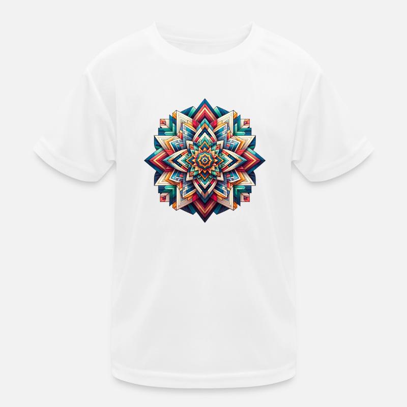 Kunterli - Mandala à prisme de couleur T-shirt sport Enfant