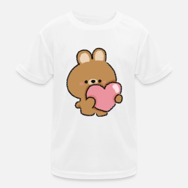 Romantischer Hase Kinder Funktions-T-Shirt