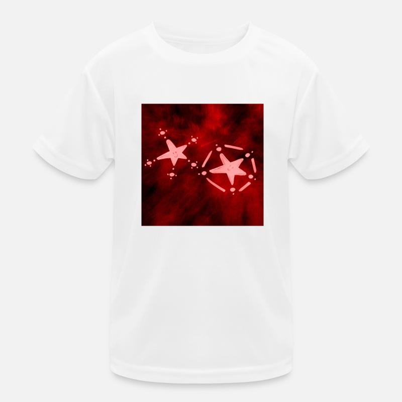 2 RØDE STJERNER Funktionsshirt til børn