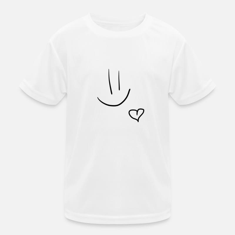 Smiley Herz Kinder Funktions-T-Shirt
