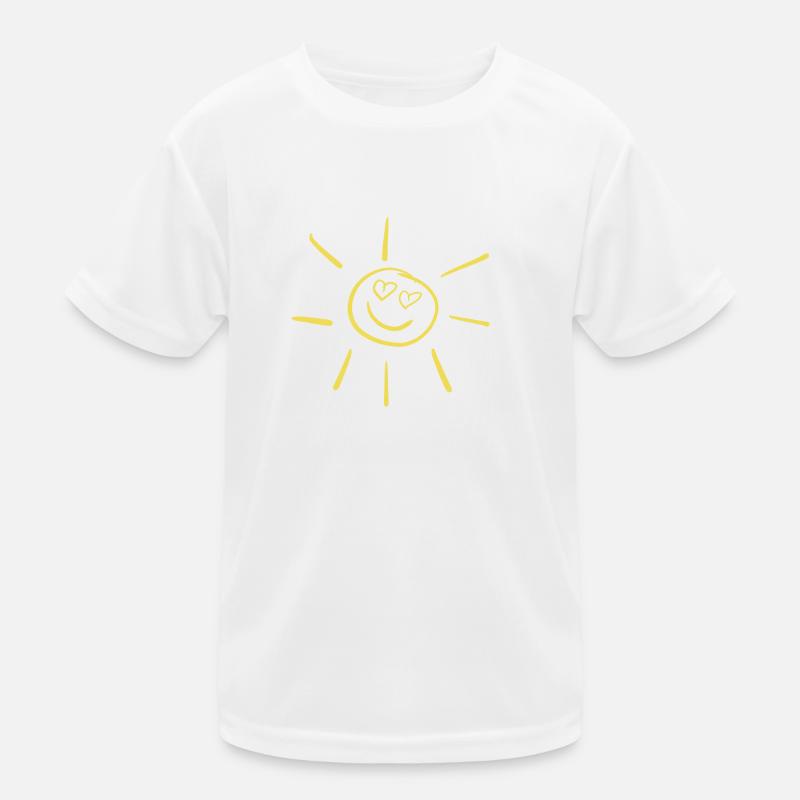 sun yellow Kids Functional T-Shirt
