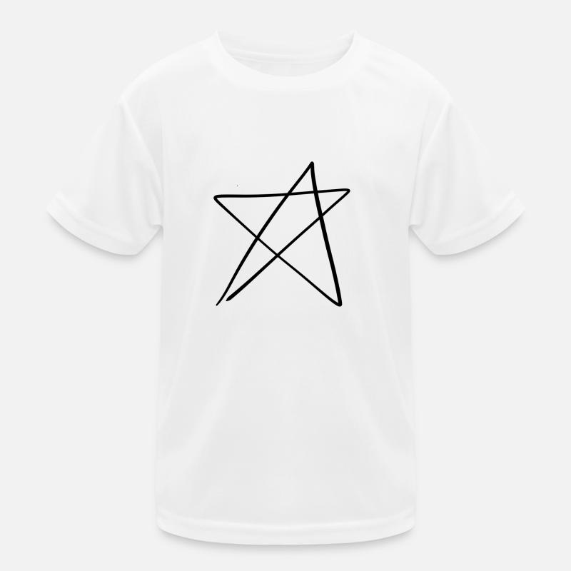 Stern Form - Kinder Funktions-T-Shirt - Weiß