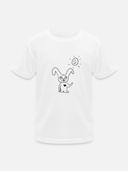 guten Morgen - Kinder Funktions-T-Shirt - Weiß - Vorne