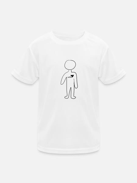 Gesundheit Körper - Kinder Funktions-T-Shirt - Weiß - Vorne