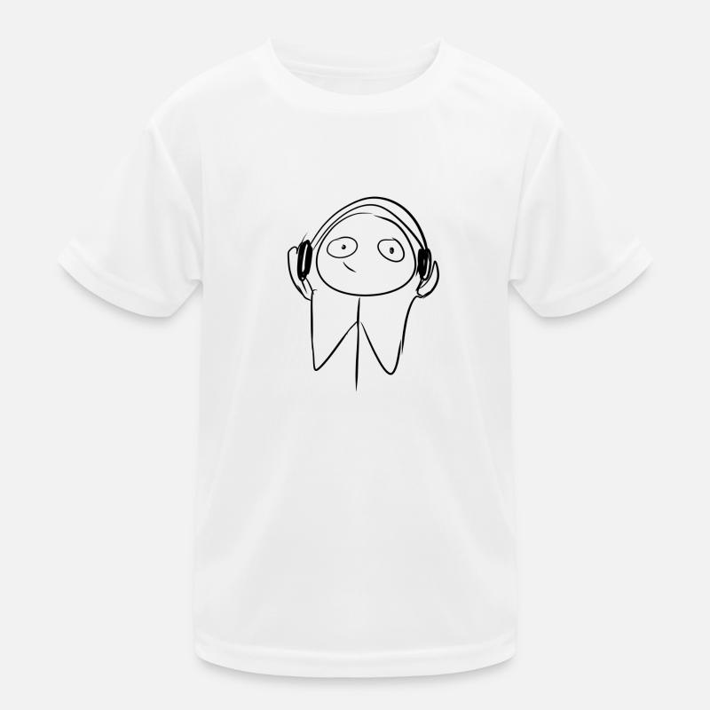 Kopfhörer cartoon Kinder Funktions-T-Shirt