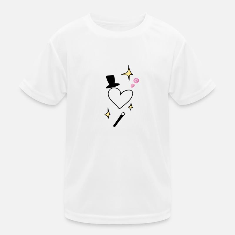 Zauberer herz Kinder Funktions-T-Shirt