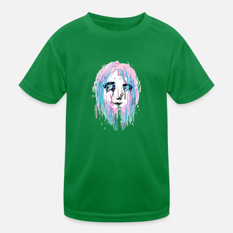 abstract crying Kids Functional T-Shirt