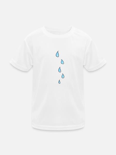 rain cloud water - Kids Functional T-Shirt - white - Front