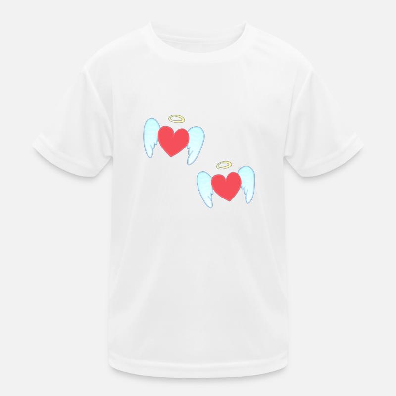 Angel pattern protector hearts Kids Functional T-Shirt