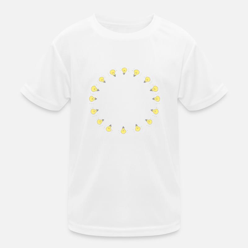 glühbirne kreis scheinen licht symbol Kinder Funktions-T-Shirt