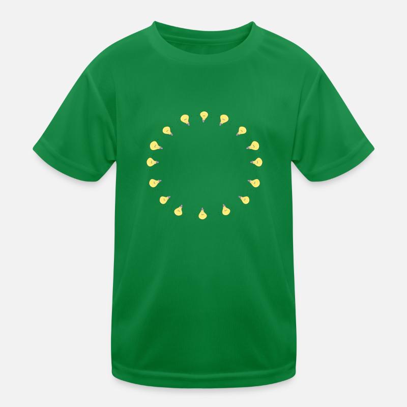 light bulb circle shine light symbol Kids Functional T-Shirt