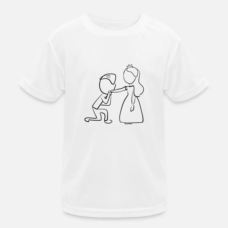 prince princesse amoureux du mariage dessin animé T-shirt sport Enfant