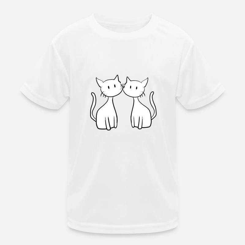 deux amis chats mignons T-shirt sport Enfant