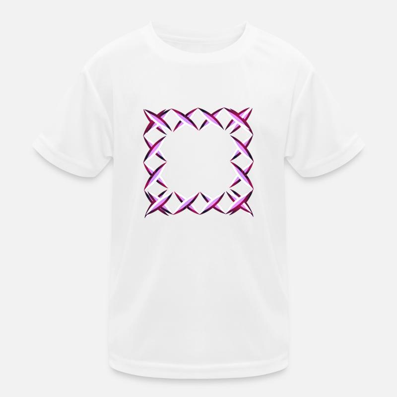 pink square square crosses Kids Functional T-Shirt