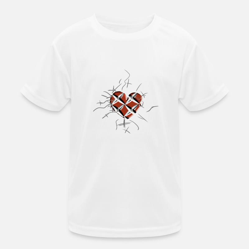 red heart trapped pattern symbol Kids Functional T-Shirt
