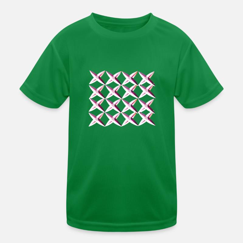 net crosses pink pattern Kids Functional T-Shirt