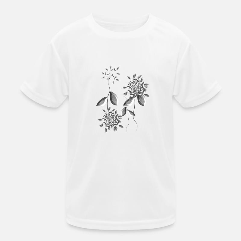 graue pflanzen blumen muster Kinder Funktions-T-Shirt