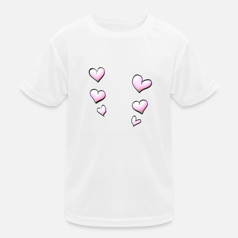 herzen muster rosa Kinder Funktions-T-Shirt