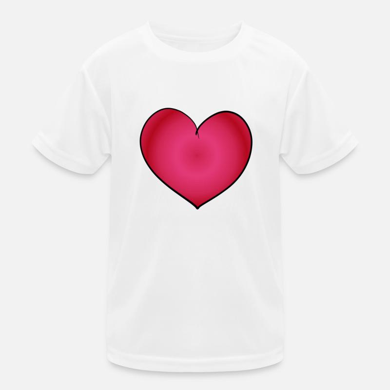 rotes Herz symbol pink Kinder Funktions-T-Shirt