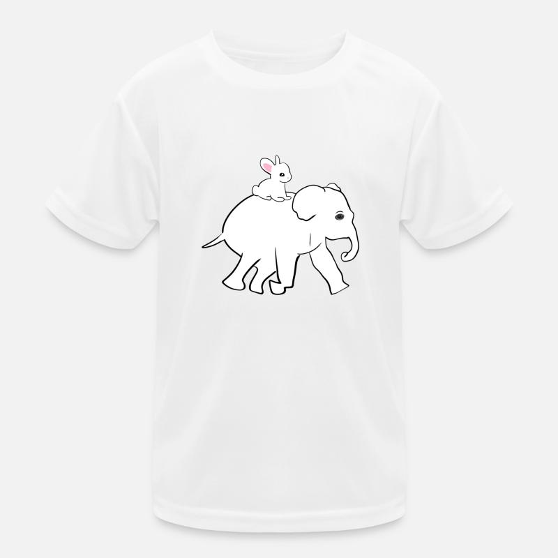 Animal Lapin Bébé Éléphant Symbole T-shirt sport Enfant