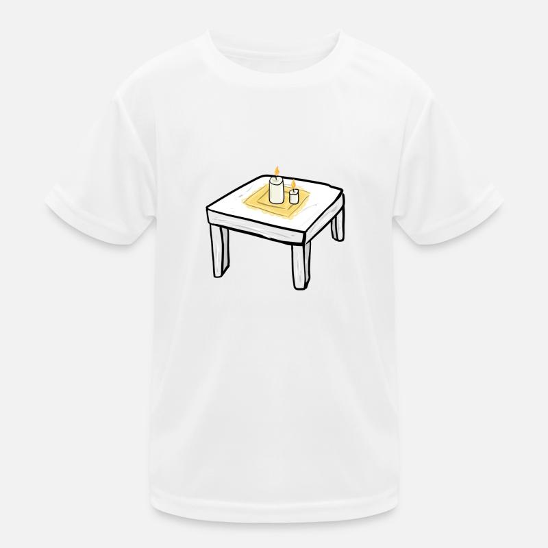 Meubles de table symbole de dessin animé bougies T-shirt sport Enfant