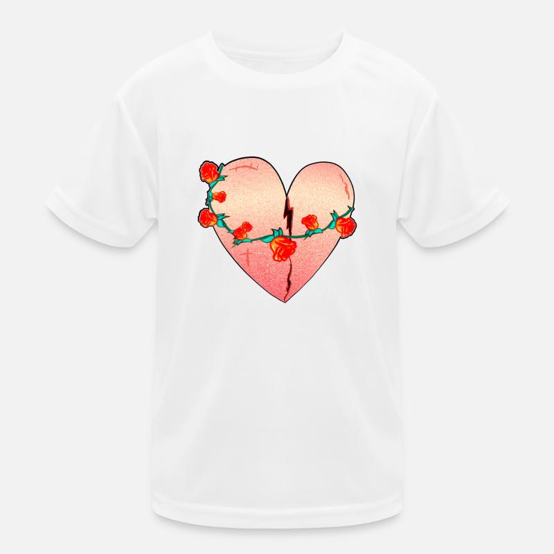 Heart Rose Scars Red Symbol Kids Functional T-Shirt